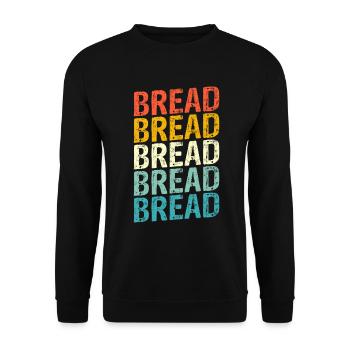 Brot Lustig Backshop Bäckerei Retro Brot Laib - Unisex Pullover - Schwarz - Vorne - Alina (178cm) & Michal (187cm)