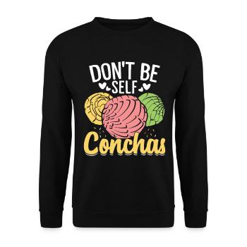 Don’t Be Self Conchas Drôle Mexicain Sweet Bun - Sweat-shirt Unisexe - noir - Devant - Alina (178cm) & Michal (187cm)