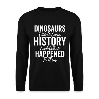 Histoire drôle Études sociales Professeur d’histoire - Sweat-shirt Unisexe - noir - Devant - Alina (178cm) & Michal (187cm)