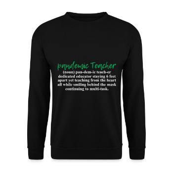 Online-Lehrer - Unisex Pullover - Schwarz - Vorne - Alina (178cm) & Michal (187cm)