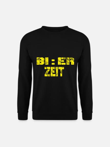Bier Biertrinker Bier trinken Bierzeit - Unisex Pullover - Schwarz