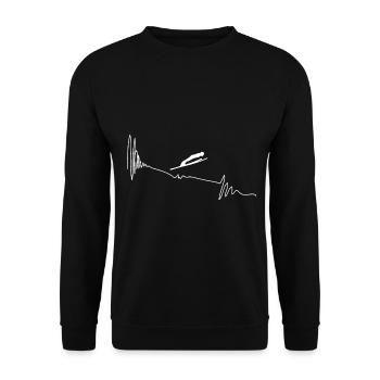 Heartbeat - Ski - - Sweat-shirt Unisexe - noir - Devant - Alina (178cm) & Michal (187cm)