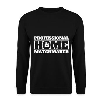 Real Estate Agent House Sale Real Estate Broker - Unisex Sweatshirt - black - Front - Alina (178cm) & Michal (187cm)
