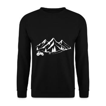 Mountain 1 and Agriculture - - Unisex Sweatshirt - black - Front - Alina (178cm) & Michal (187cm)