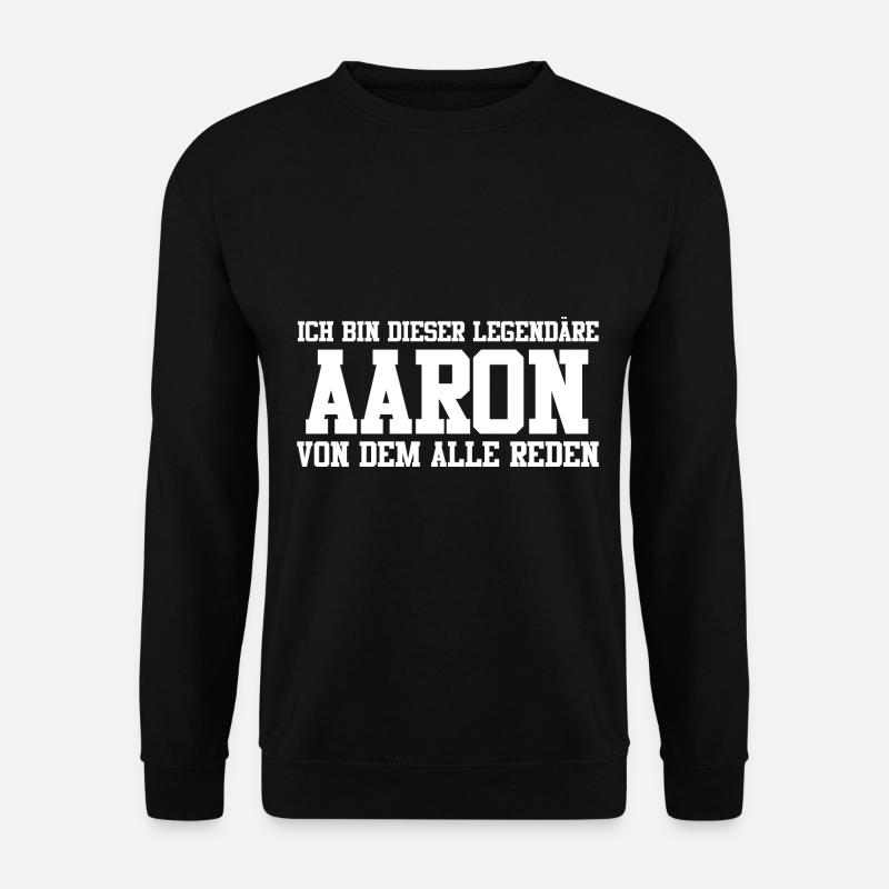 Aaron Name Design - Unisex Pullover - Schwarz