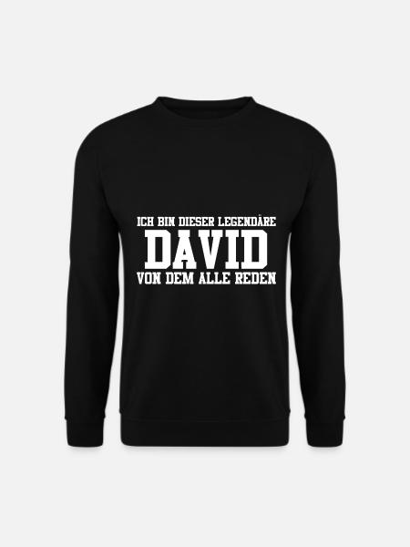David Name Design - Unisex Pullover - Schwarz