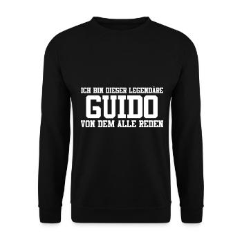 Guido Name Design - Unisex Pullover - Schwarz - Vorne - Alina (178cm) & Michal (187cm)