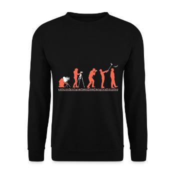 Photography Gift - Cameraman Photography - Unisex Sweatshirt - black - Front - Alina (178cm) & Michal (187cm)