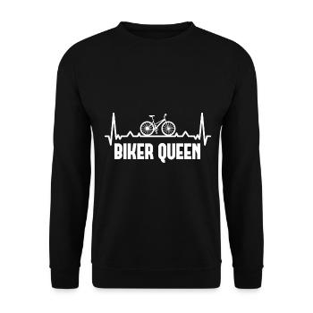 Biker Reine 1 - (f) - Sweat-shirt Unisexe - noir - Devant - Alina (178cm) & Michal (187cm)