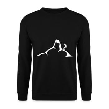 Mountain - Climbing - (7) - Unisex Sweatshirt - black - Front - Alina (178cm) & Michal (187cm)