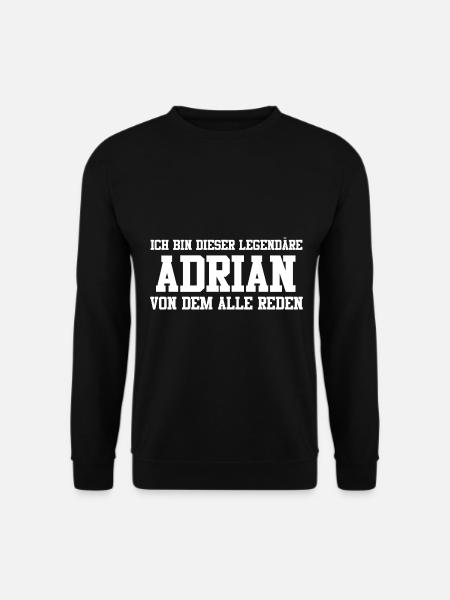 Adrian Name Design - Unisex Pullover - Schwarz
