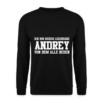 Andrey Name Design - Unisex Pullover - Schwarz - Vorne - Alina (178cm) & Michal (187cm)