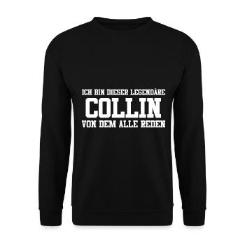 Collin Name Design - Unisex Pullover - Schwarz - Vorne - Alina (178cm) & Michal (187cm)