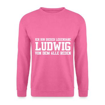 Ludwig Name Design - Unisex Pullover - Pink - Vorne