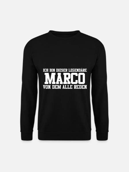 Marco Name Design - Unisex Pullover - Schwarz