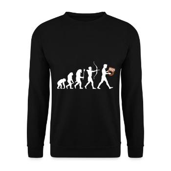 Idiophon Kalimba Geschenk - Unisex Pullover - Schwarz - Vorne - Alina (178cm) & Michal (187cm)