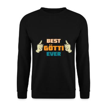 Best Götti Ever Taufgötti Firmgötti Pate - Unisex Pullover - Schwarz - Vorne - Alina (178cm) & Michal (187cm)