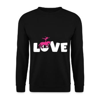 Loves Horse Vaulting Gift - Unisex Sweatshirt - black - Front - Alina (178cm) & Michal (187cm)