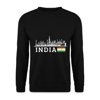 Inde - Sweat-shirt Unisexe - noir - Devant - Alina (178cm) & Michal (187cm)