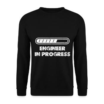 Ingenieur in Arbeit Nerd Geek Technik-Liebhaber - Unisex Pullover - Schwarz - Vorne - Alina (178cm) & Michal (187cm)