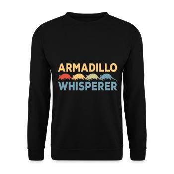 Armadillo Pet Armadillo Gift - Unisex Sweatshirt - black - Front - Alina (178cm) & Michal (187cm)