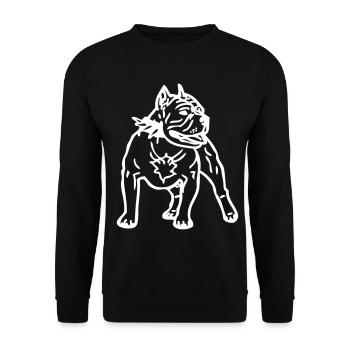 bullypitbull_001 - Sweat-shirt Unisexe - noir - Devant - Alina (178cm) & Michal (187cm)
