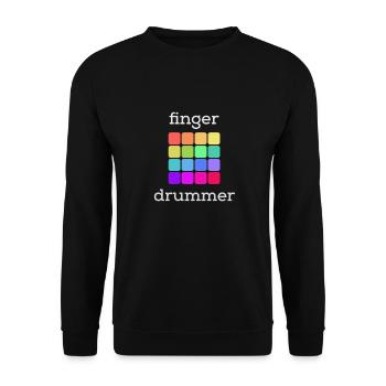 Beatmaker Drum Machine Gift Finger Drummer - Unisex Sweatshirt - black - Front - Alina (178cm) & Michal (187cm)