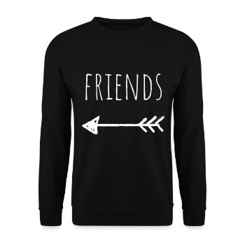BEST FRIENDS SHIRT - Sweat-shirt Unisexe - noir - Devant - Alina (178cm) & Michal (187cm)