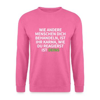 karma - Unisex Sweatshirt - pink - Front