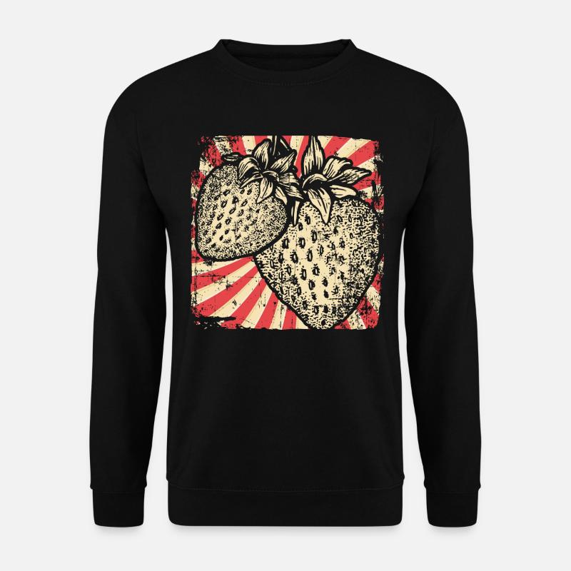 Erdbeere Obst - Unisex Pullover - Schwarz