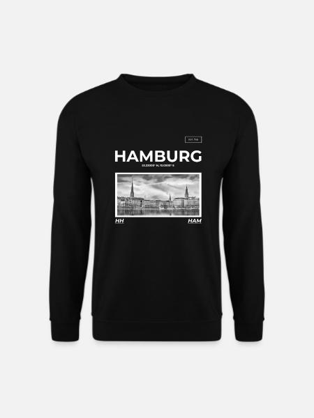 Hamburg City - Unisex Pullover - Schwarz