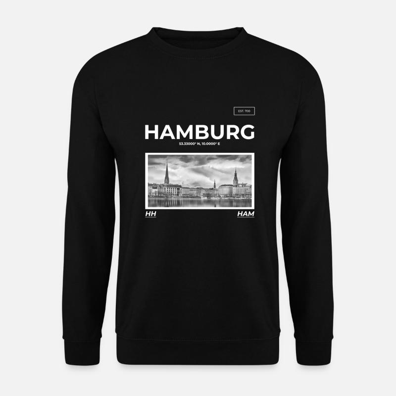 Hamburg City - Unisex Pullover - Schwarz