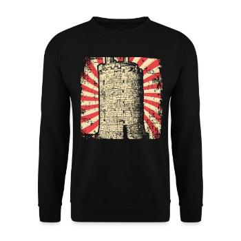 Castle Middle Ages - Unisex Sweatshirt - black - Front - Alina (178cm) & Michal (187cm)