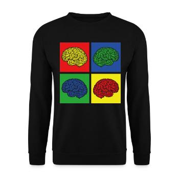 brain - Unisex Sweatshirt - black - Front - Alina (178cm) & Michal (187cm)