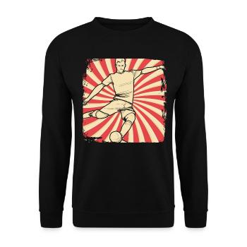 Football club football player - Unisex Sweatshirt - black - Front - Alina (178cm) & Michal (187cm)