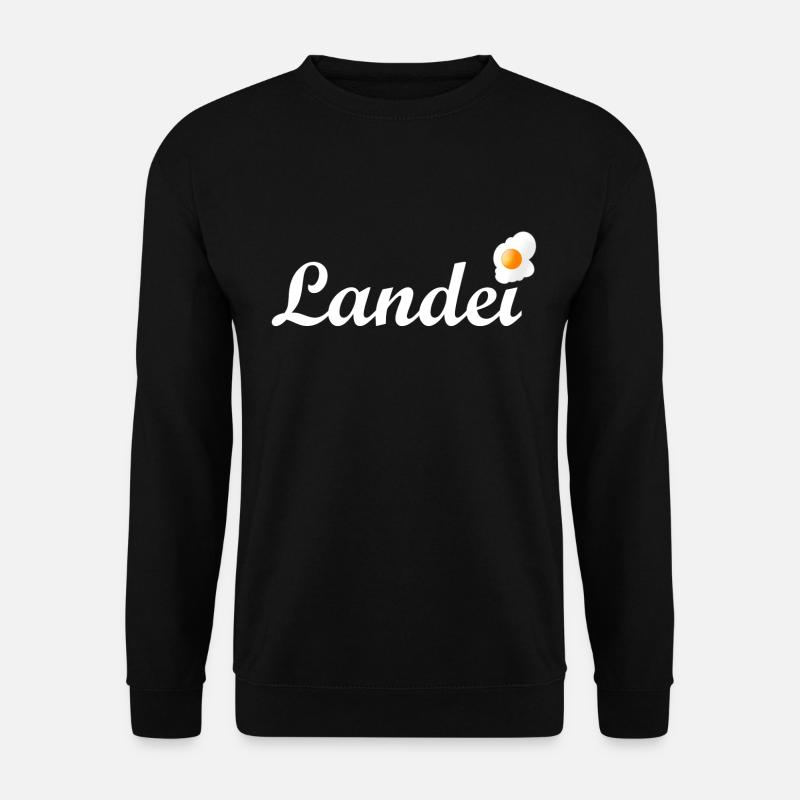 Landei Ei Spiegelei Bauer Bauernhof Dorf Dorfkind - Unisex Pullover - Schwarz