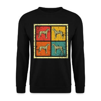 Dalmatian dogs - Unisex Sweatshirt - black - Front - Alina (178cm) & Michal (187cm)
