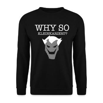 JOKER WHY SO KLEINKARIERT (w) - Unisex Pullover - Schwarz - Vorne - Alina (178cm) & Michal (187cm)