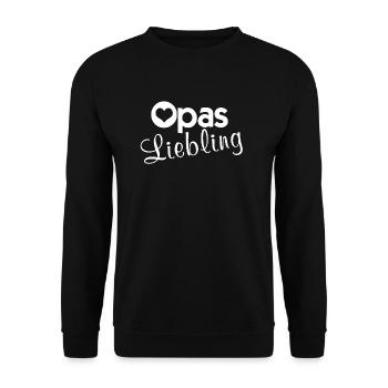 Grandpa's Darling / Grandson / Gift - Unisex Sweatshirt - black - Front - Alina (178cm) & Michal (187cm)