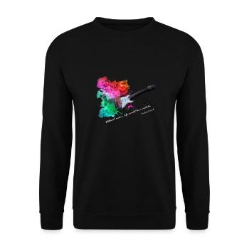 Electric guitar. Music and colors. Guitar Shirt - Unisex Sweatshirt - black - Front - Alina (178cm) & Michal (187cm)
