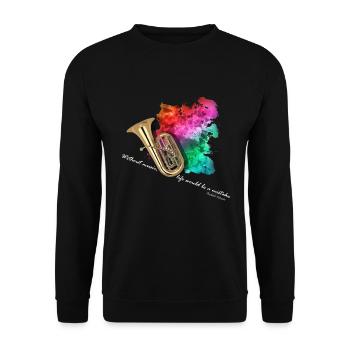Tuba - Unisex Pullover - Schwarz - Vorne - Alina (178cm) & Michal (187cm)