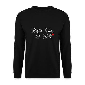 Opa - Unisex Pullover - Schwarz - Vorne - Alina (178cm) & Michal (187cm)