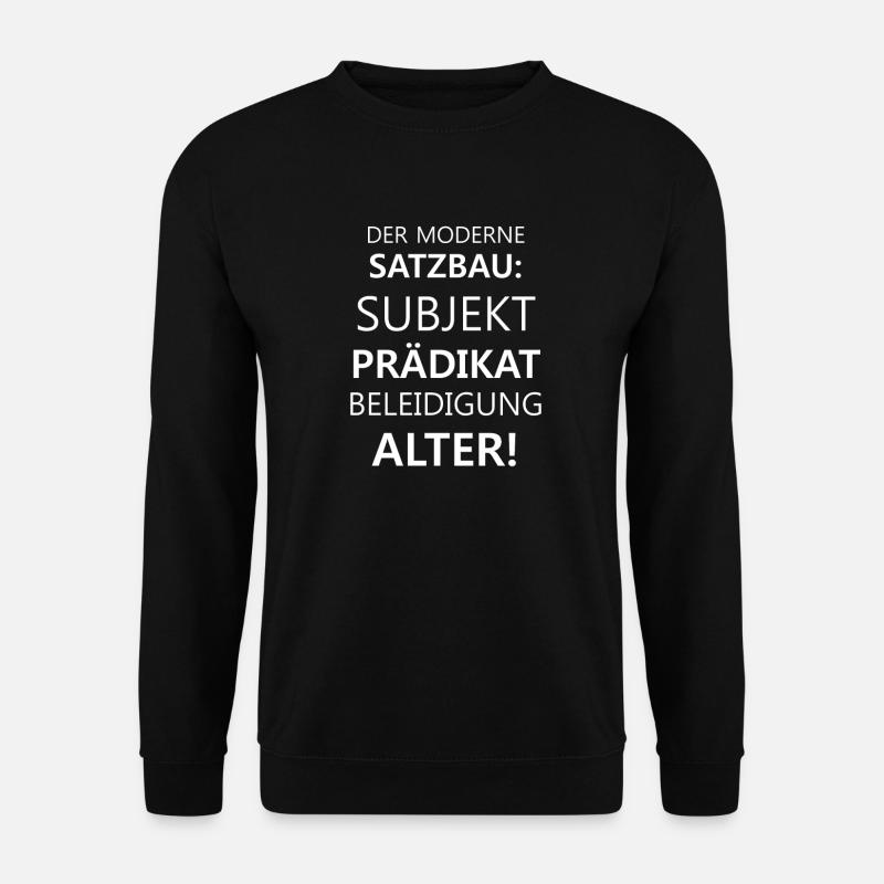 Lehrer I Grammatik Satzbau Schule witzig Geschenk - Unisex Pullover - Schwarz