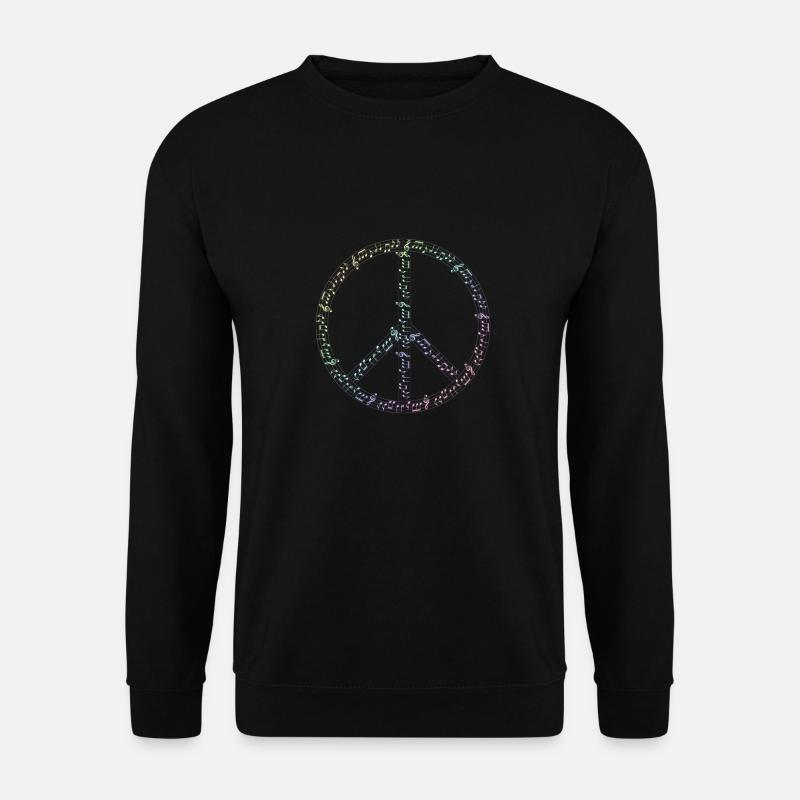 Hippie Musik | Peace Liebe 60er Jahre | Geschenk - Unisex Pullover - Schwarz