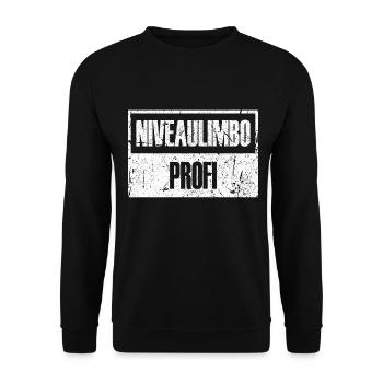 niveaulimbo profi - Unisex Pullover - Schwarz - Vorne - Alina (178cm) & Michal (187cm)