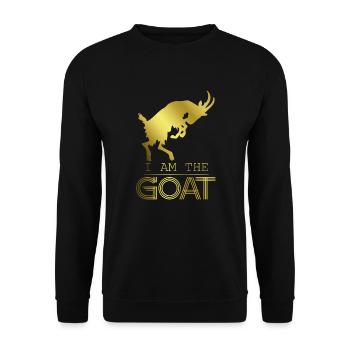 Goat | Greatest of all time goat buck | gift - Unisex Sweatshirt - black - Front - Alina (178cm) & Michal (187cm)