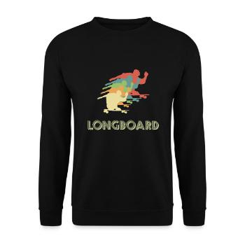Longboard Longboarder - Sweat-shirt Unisexe - noir - Devant - Alina (178cm) & Michal (187cm)