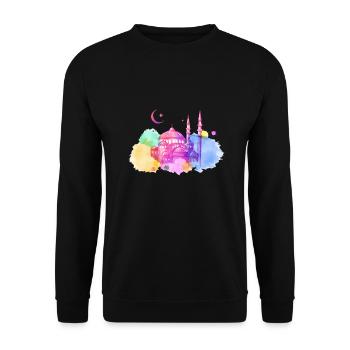 Ramadan Muslim Koran Faith Muslim - Unisex Sweatshirt - black - Front - Alina (178cm) & Michal (187cm)