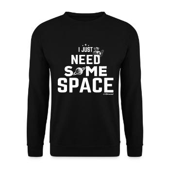 Astronaut Space Space Rocket - Unisex Sweatshirt - black - Front - Alina (178cm) & Michal (187cm)