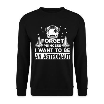 Astronaut Space Space Rocket - Unisex Sweatshirt - black - Front - Alina (178cm) & Michal (187cm)